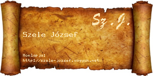 Szele József névjegykártya
